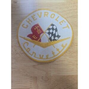 Vintage CHEVROLET CORVETTE CAR AUTOMOBILE Patch CORVETTE RACE CAR